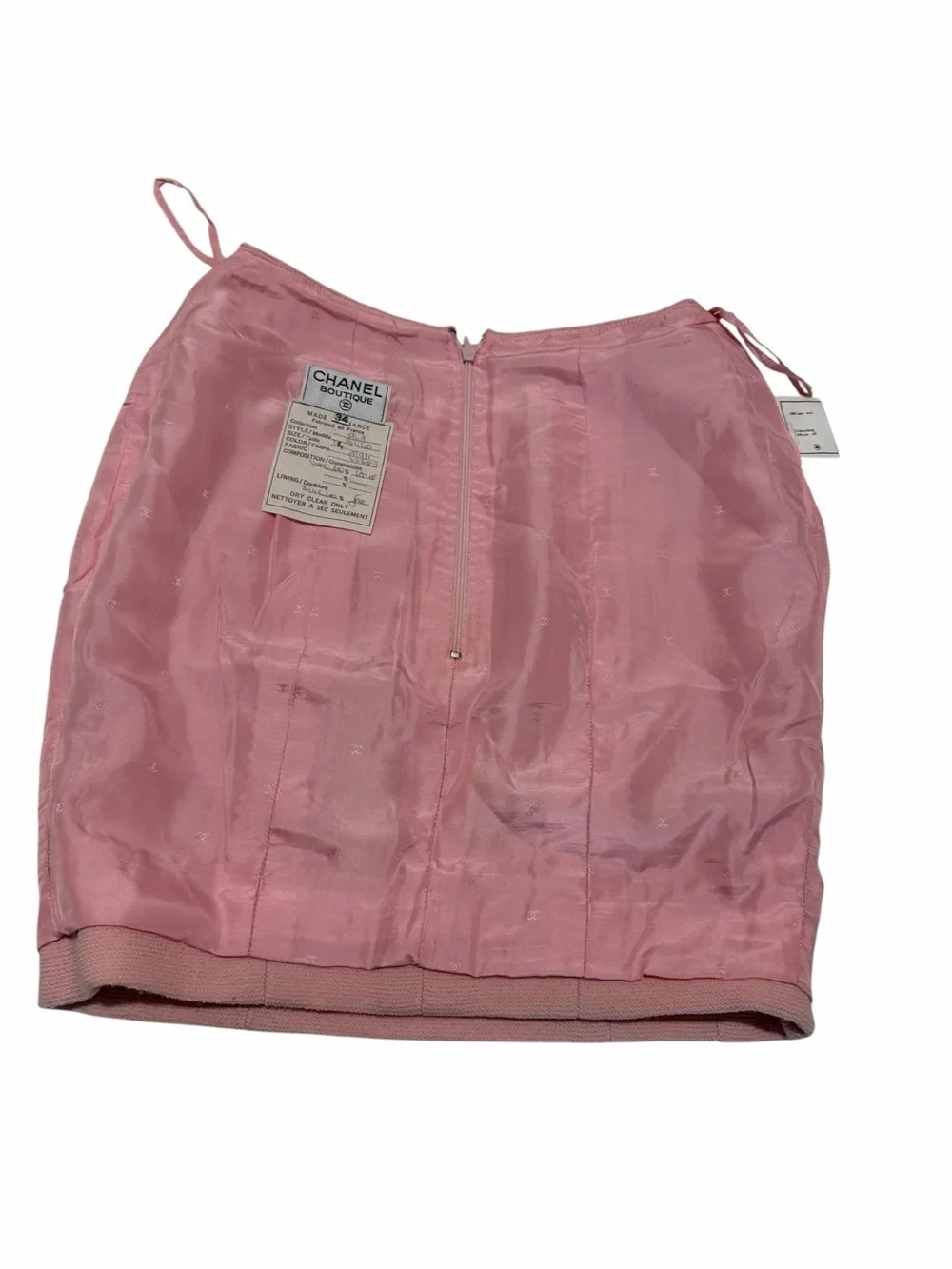CHANEL Mauve Pink Tailored Mini Skirt, Sz 6, pre-owned